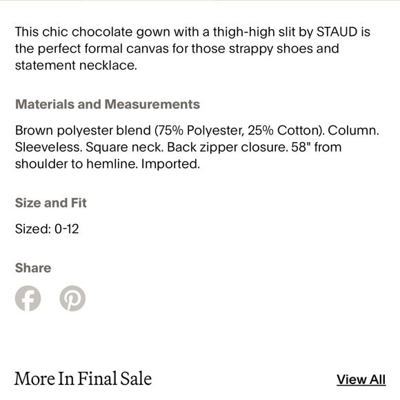 STAUD BROWN MAXI DRESS - Picture 4 of 4